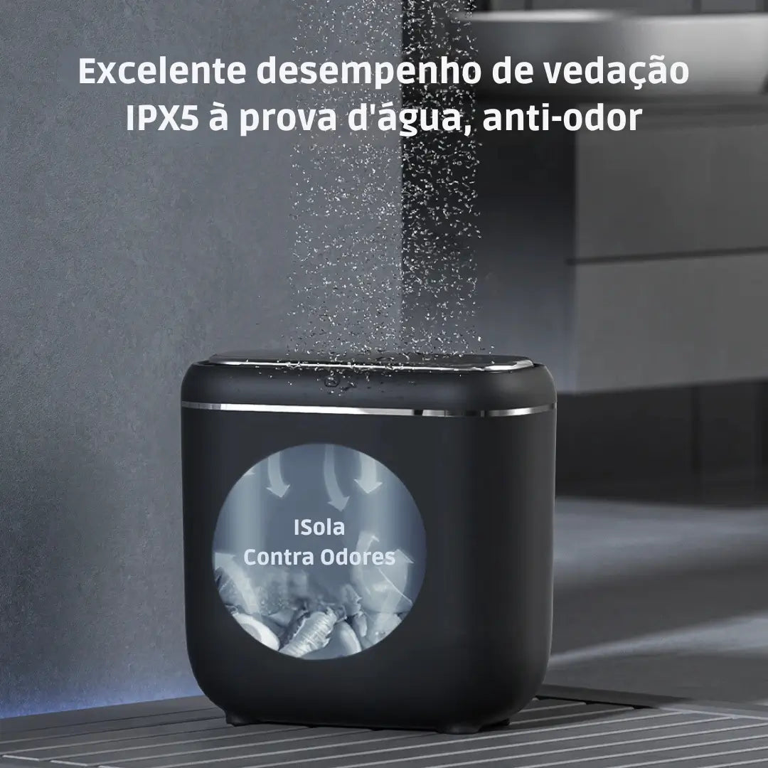 lixeira para banheiro com sensor